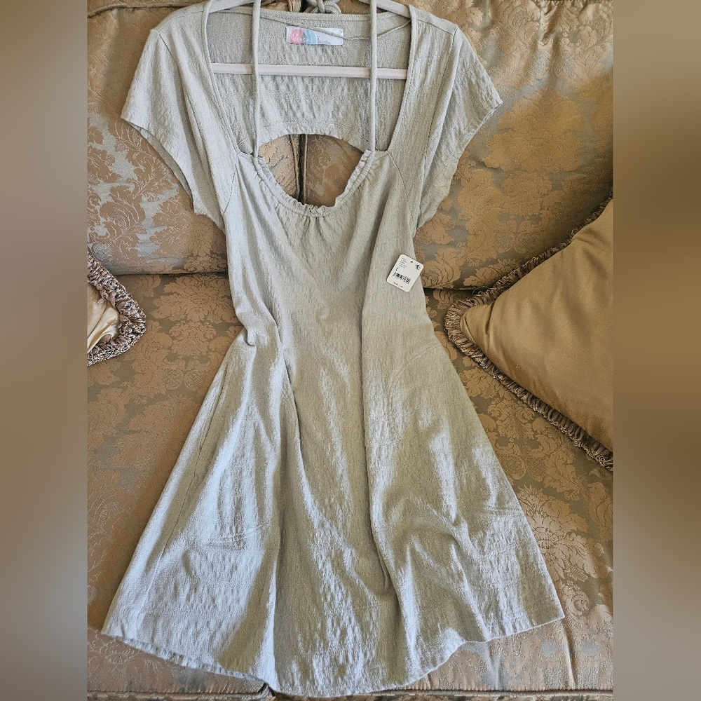 NWT Free People Fp beach Khaki midi dress